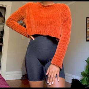 Orange cropped sweater